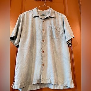 Tommy Bahama Mens 100% Silk Floral Hawaiian Shirt Size Large